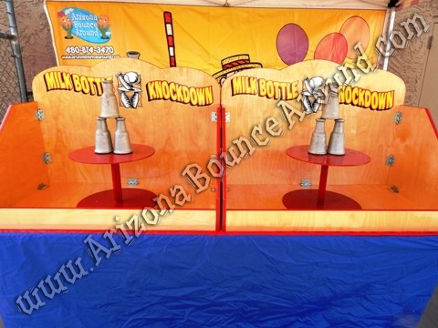 Milk Bottle Knockdown Carnival Game Rental AZ